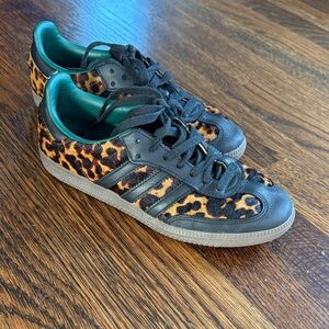 Adidas Sambas OG Black Green Leopard